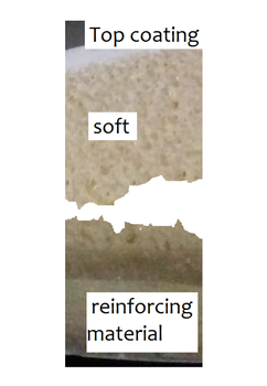 cross section through a SoftAir soft perfectly padded shower tray